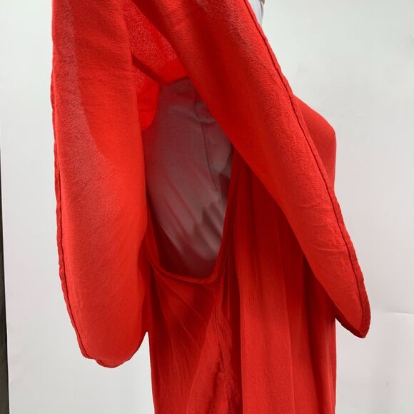 Holding Horses Top Women M Medium Anthropologie Red Ruffles Off Shoulder Overlap - Picture 6 of 14
